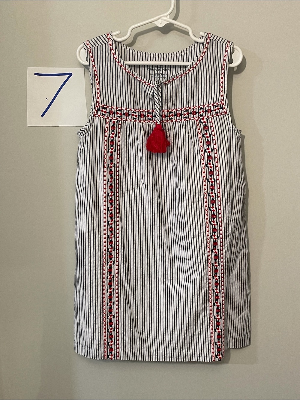 Vineyard Vines Striped Sleeveless Dress, girls size 7